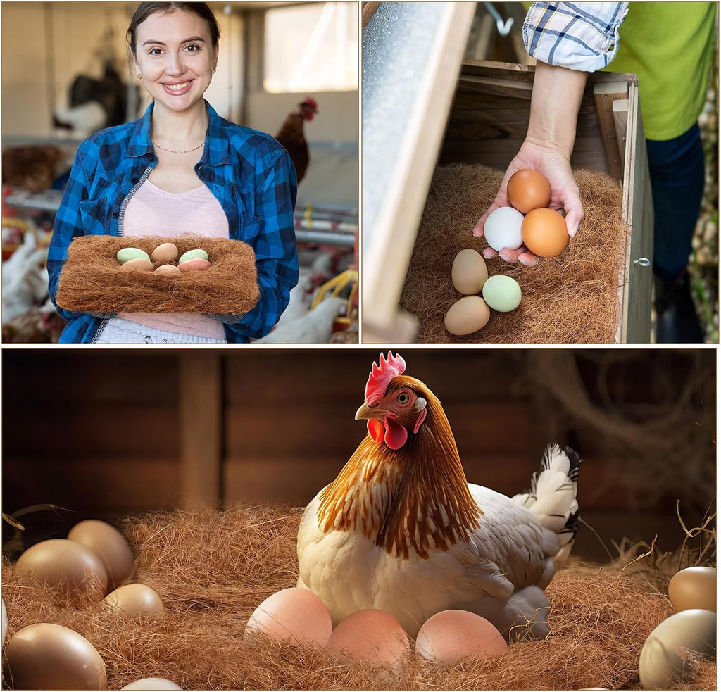 Yerliker Chicken Nesting Box Pads Laying Hen Chicken Coop Bedding,6 Pack