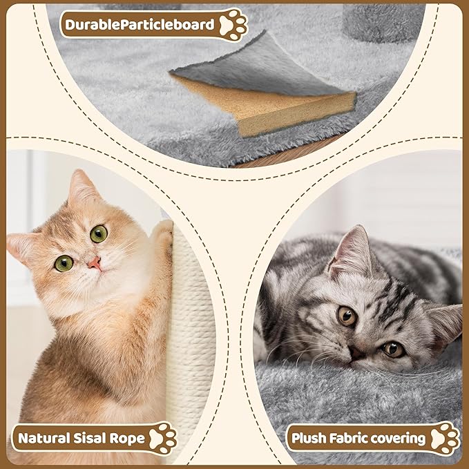 Yaheetech 23.5in Cat Tree Tower, Cat Condo - Image 8