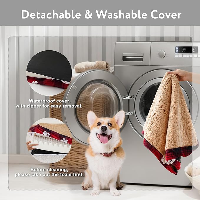 Waterproof Orthopedic Dog Bed for Large Medium Sized Dogs 35x22 Inch - Image 3