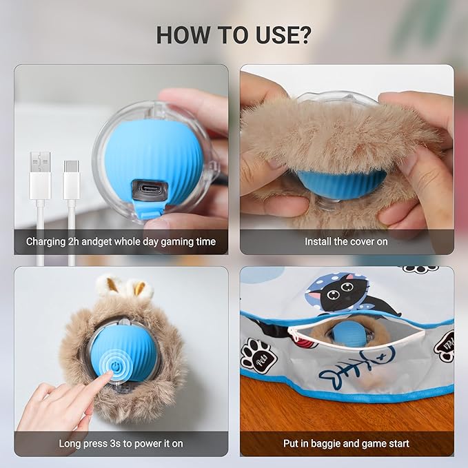 Interactive Cat Toys for Indoor Cats 2025 New Speedy Ball - Image 6