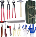 12pcs Professional Farrier Tools Farrier kit Horse shoeing Tools Farrier Supplies Farrier Tools for Horses Cattle Sheep and Donkeys