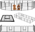 NEWBULIG Dog Playpen 16 Panels 24" Height Foldable Heavy Duty Metal Dog by NEWBULIG