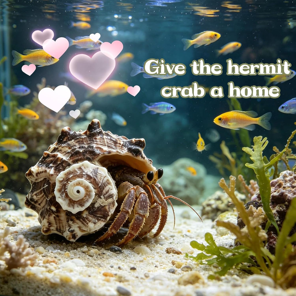 10Pcs Hermit Crab Shells, Natural Sea Shells Set, Beach Decor