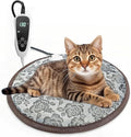 Cat Heating Pad Round with Smart Thermostat Switch and Power Line Protection by Afullrangeofservicesforyourpet