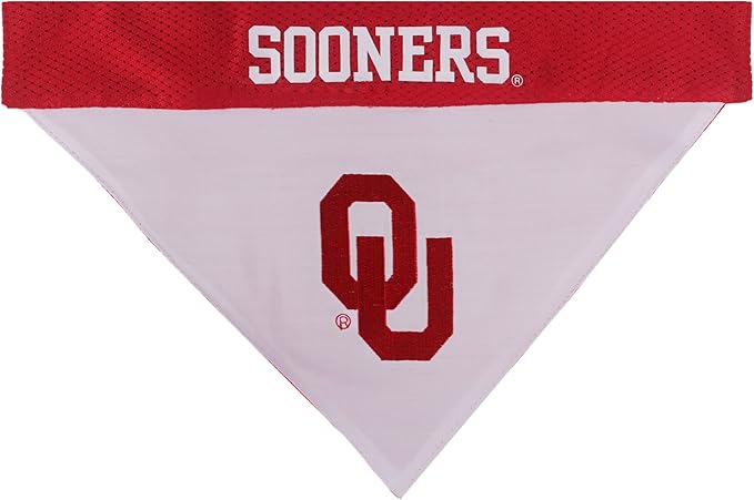Pets First Collegiate Pet Accessories, Reversible Bandana, Oklahoma Sooners - Image 2