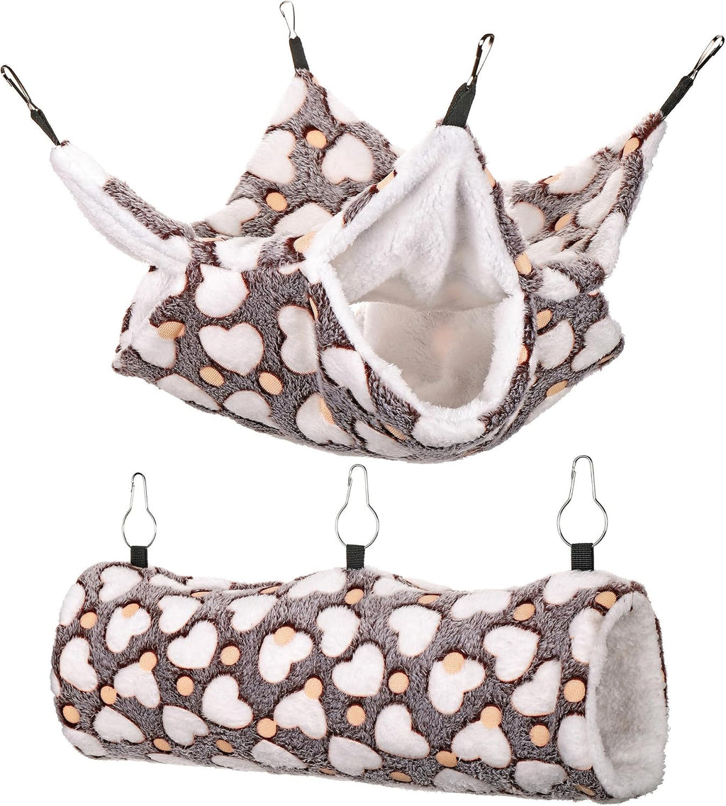 Noctilucent Luminous Brown Guinea Pig Rat Hammock Bunkbed Hanging Tunnel