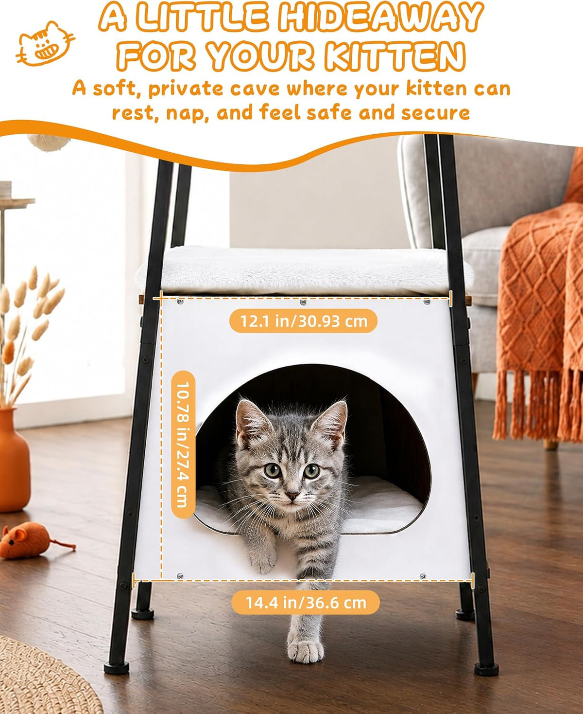 46 in Modern Cat Tree Tower for Kittens and Small Cats