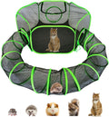 Small Animal Playpen Guinea Pig Hedgehog Cage Rabbit Cage with Fun Surround Tunnel Breathable & Transparent Pop Open Exercise Yard Fence with Top Cover Anti Escape