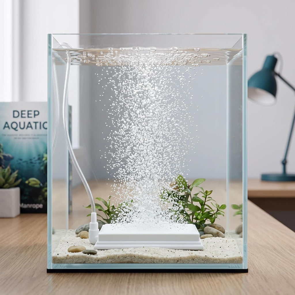 Large Rectangular Nano Air Stone Block, 1 Pack 3.7x5.5in Aquarium Diffuser