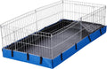 Amazon Basics - Comfortable Indoor-Outdoor Small Pet Guinea Pig Habitat Cage with Canvas Bottom, Blue, 46.65" L x 13.78" W x 23.62" H