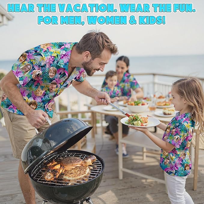 Custom Hawaiian Shirt with Face Photo Picture - Image 2