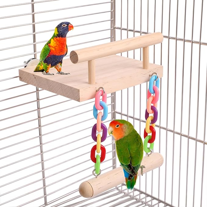 Parrot Climbing Ladder, Bird Wooden Playground by CAREUPET