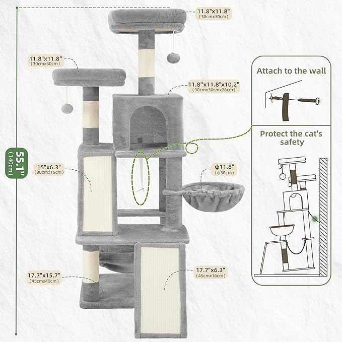 Multi-Level Cat Tree for Indoor Cats, Cat Tower - Image 7