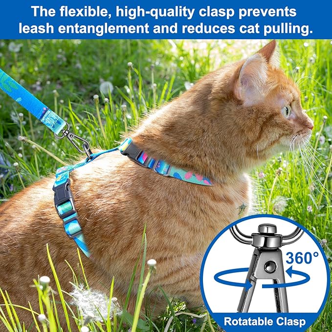 Cat Harness and Leash Set with Matching Collar – Escape Proof Harness - Image 2