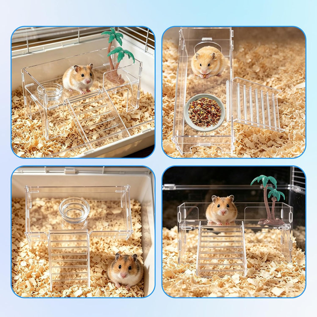 Acrylic Platforms for Dwarf Hamster, Rat, Hermit Crab