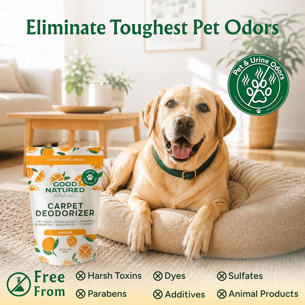 Good Natured Brand Carpet Deodorizer & Pet Odor Eliminator Powder, 31oz