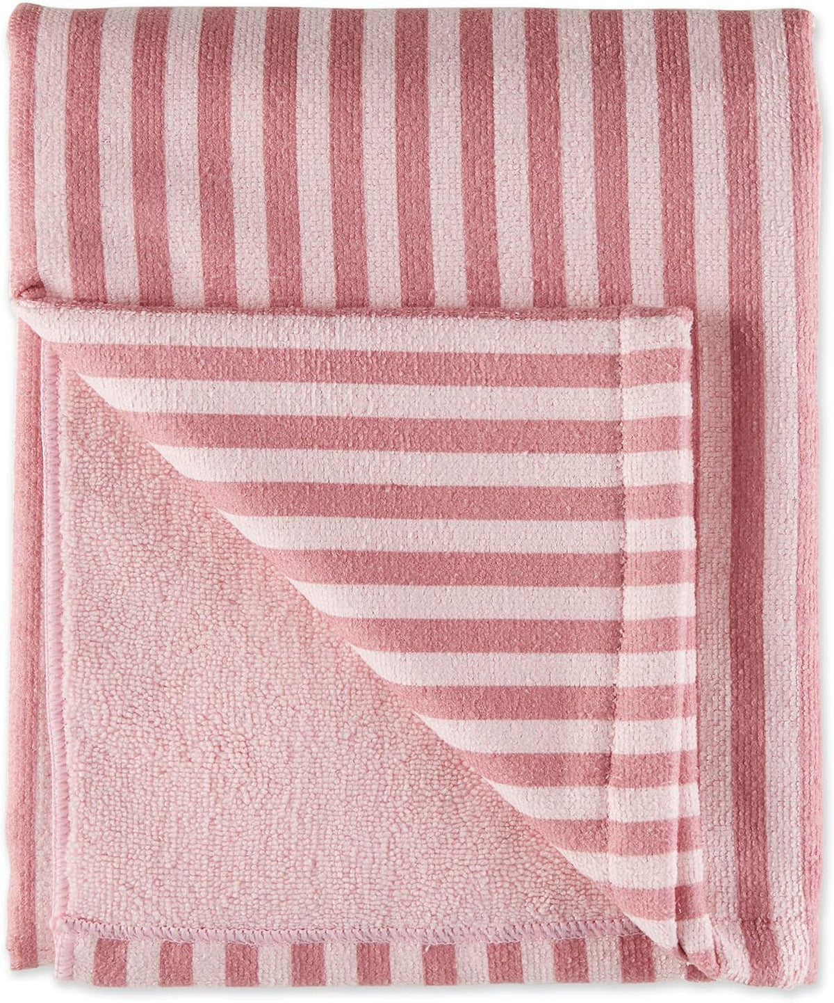 Bone Dry Pet Grooming Microfiber Towel, Striped Collection, X-Large, 41x23.5", Rose