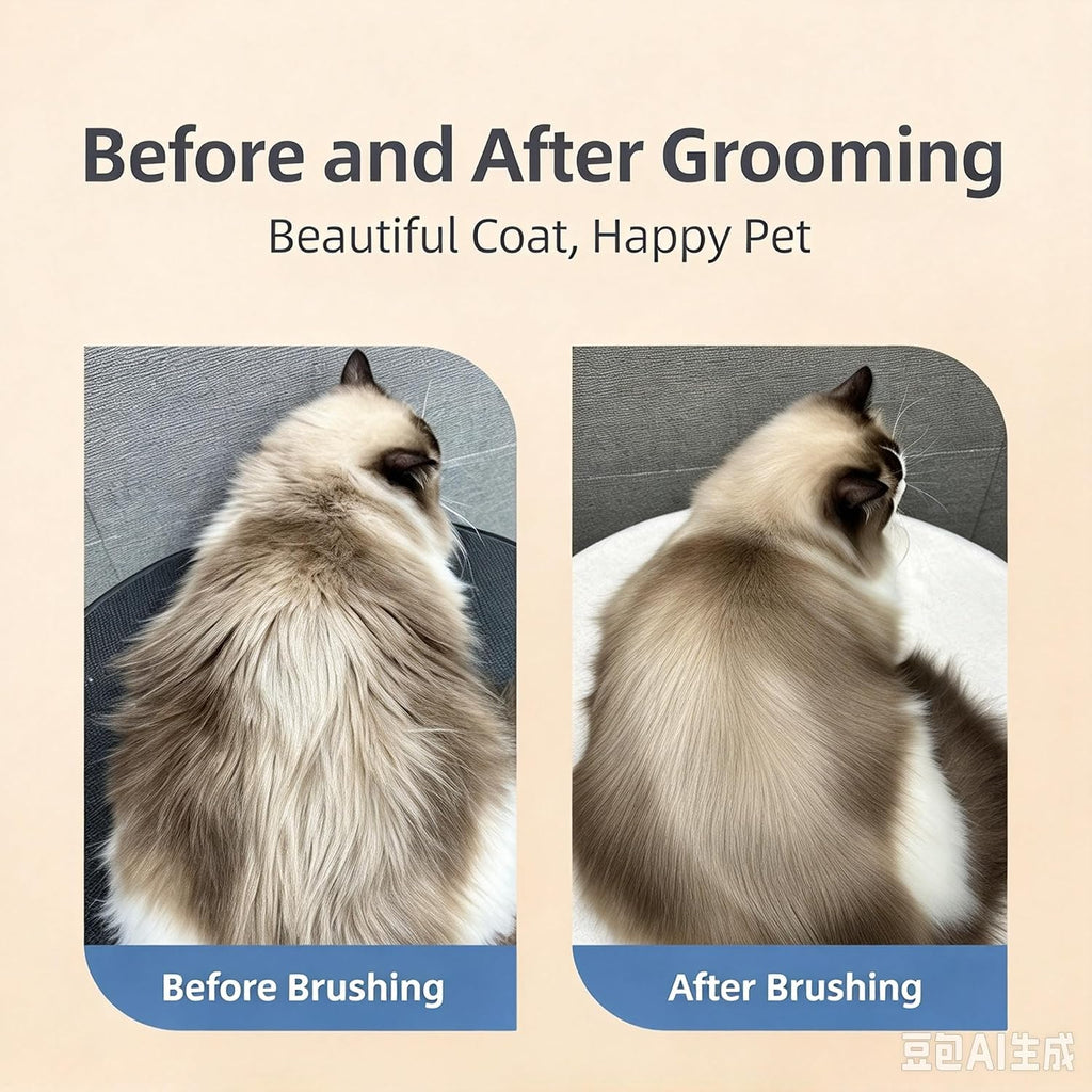 Pet Dematting Comb Kit, 1pc Double Sided Undercoat Rake for Mats & Tangles + 2Pcs Metal Pet Comb, Grooming Brush Set for Long Silky Haired Dogs and Cats, Small Size