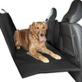 Furhaven Deluxe Multi-Panel Hard Bottom Platform Bridge Backseat Protector w/ Travel Bag - Black, One Size