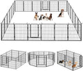 Dog Playpen, 32inch 20 Panels Outdoor Dog Fence Indoor Dog Pen Anti-Rust Pet by Jhsomdr