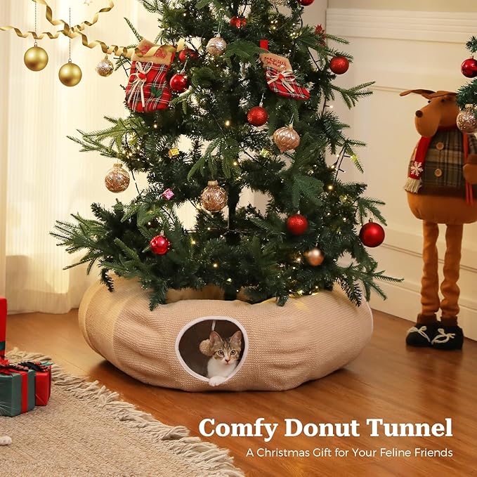 PEQULTI Cat Donut Tunnel with Bed - Image 2