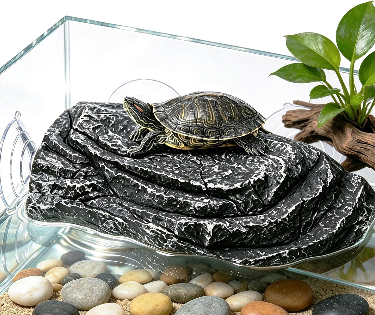 Turtle Basking Platform, Tortoise Basking Rock Aquatic Turtle Resting Ramp