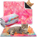 4 Pack Self Heating Cat Pad Self Warming Dog Mat, Tie Dye, 16 x 20 Inch