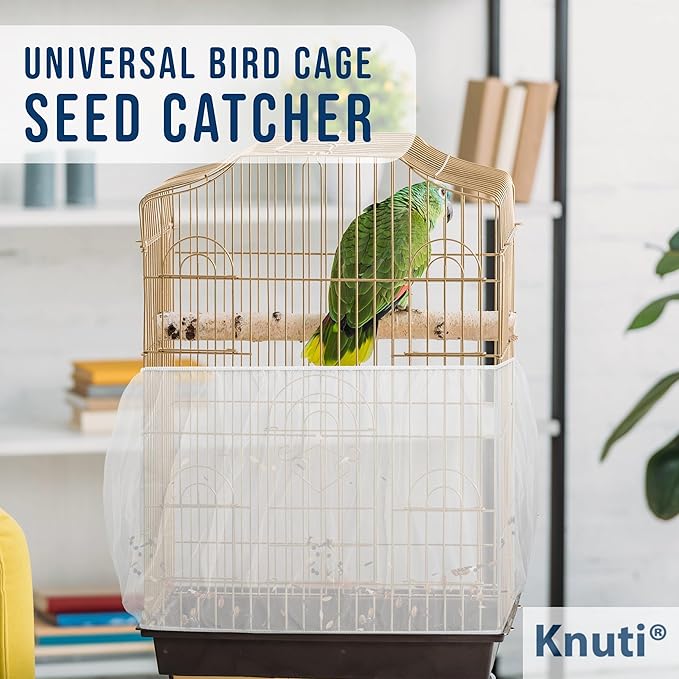 Universal Bird Cage Seed Catcher Universal Mesh Skirt Cover Stretchy Small - Image 4