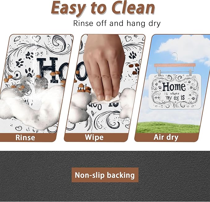 Home is Where My Dog is Dog Food Mat - Image 4