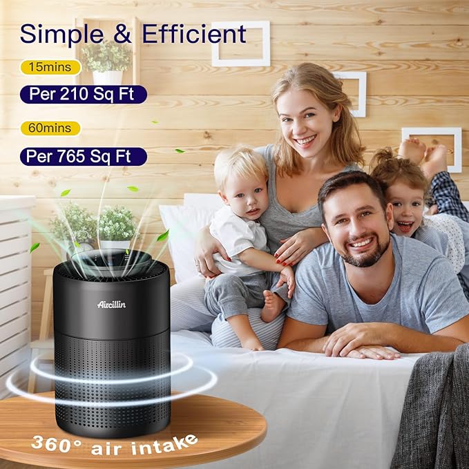 2 Pack Air Purifiers for Home Bedroom H13 True HEPA Air Filter Cleaner - Image 3