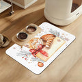 Cat Dog Cat Food Mat–Christmas Stocking Absorbent Waterproof Placemat by LUTASER