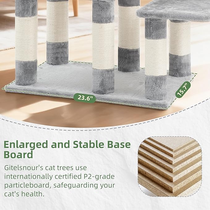 Cat Tree for Indoor Cats Large Adult, Heavy Duty Cat Tree for Large Cats 20 lbs+ - Image 4
