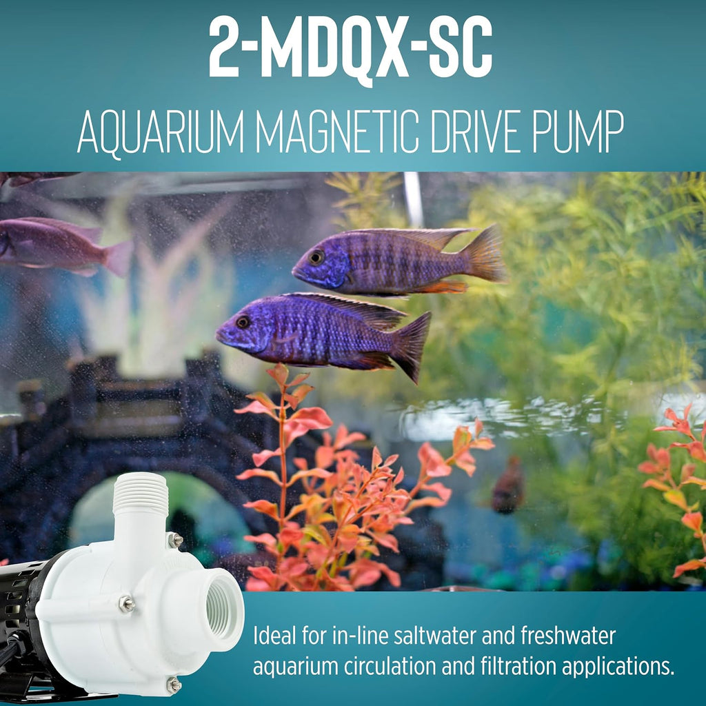 Little Giant 2-MDQX-SC 115V, 640 GPH Manual In-line Aquarium Pump