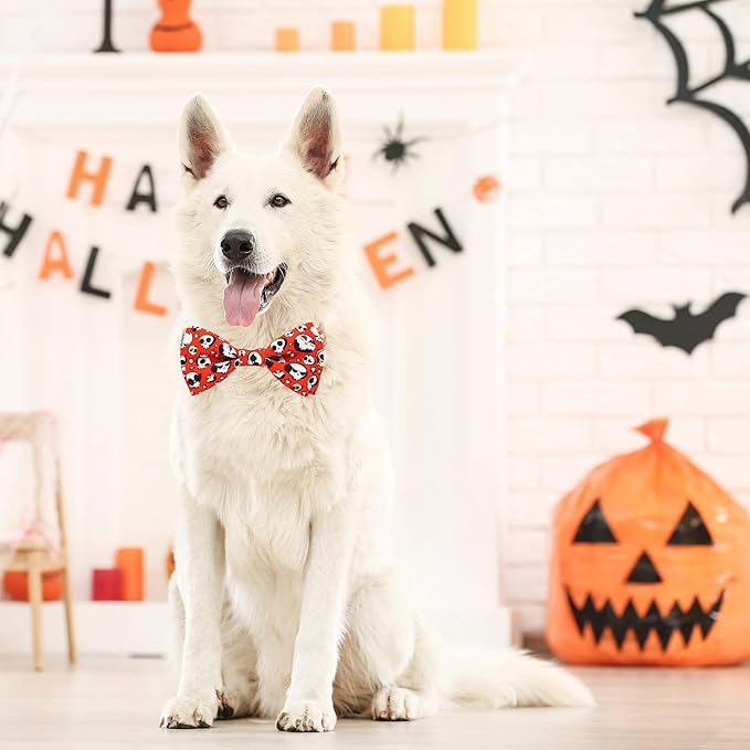 Halloween Dog Collar, Holiday Adjustable Ghost Skull Collar - Image 5