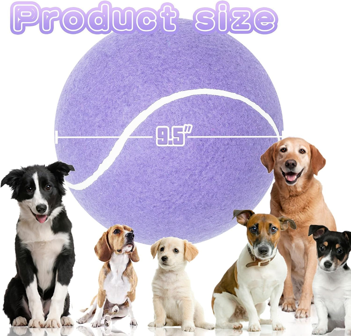 Banfeng Giant Dog Tennis Ball, 9.5" Big Sport Toy Gift for Large Breeds