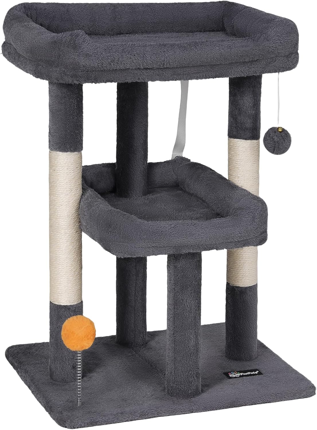 FourFurPets Small Cat Tree, Cat Tower for Indoor Cats, Anti-tip Kit,Kittens