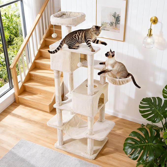 Cat Tree for Indoor Cats, 66 Inches Cat Tower - Image 7