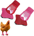M METERXITY 1-Pack Chicken Shoes, Mesh Fabric Anti-Slip Chicken Feet Boots for Hens/Rooster Indoor Outdoor Use, Chicken Coop Sandals Shoes [Pink-red, Size L]