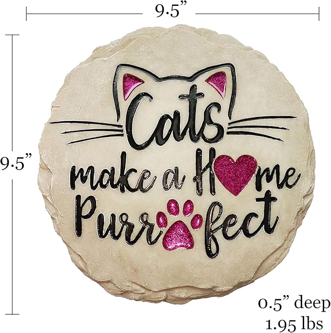 Spoontiques - Garden Décor - Cats Make a Home Purrfect Stepping Stone - - Image 5