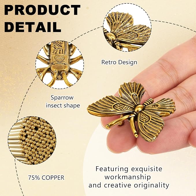 Moxweyeni 4 Pcs Mini Bird Bath Copper Ornaments Bird Bath Purification Disk - Image 4