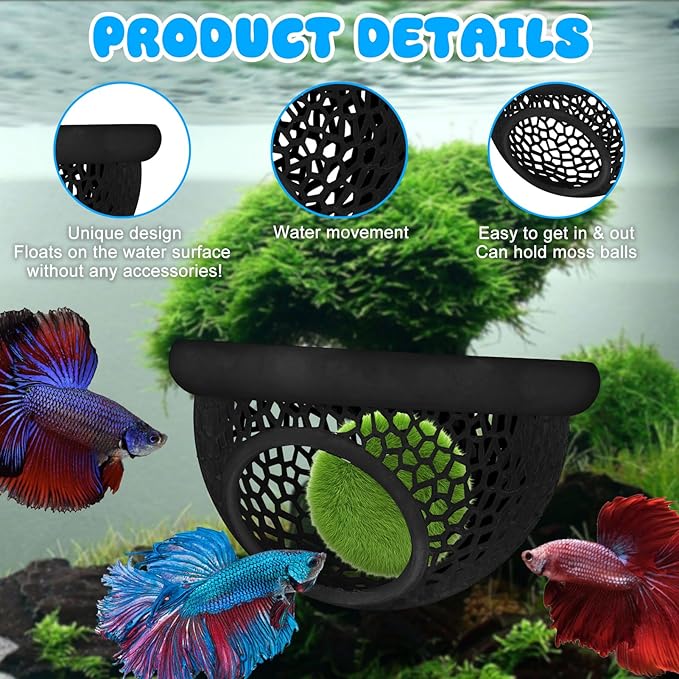 Floating Betta Hide & Shrimp Cave – 3D Printed Aquarium Decor, Feeding Ring & - Image 6
