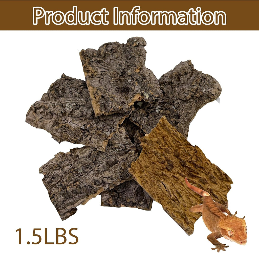 Reptile Cork Bark Substrate Natural Cork Bark Bits for Bearded Dragon