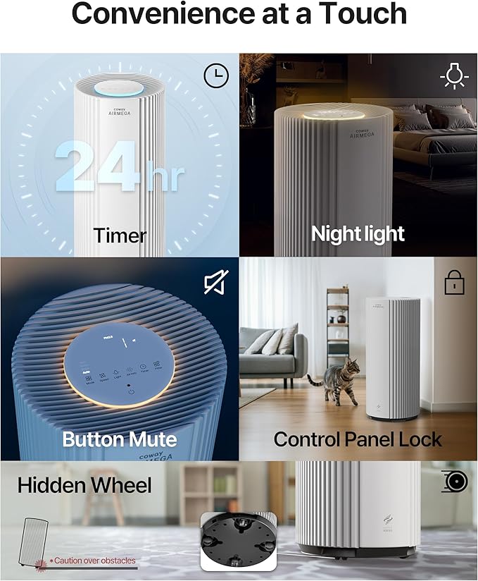 COWAY Air Purifier for Large Room Whole Home Up to 3, 285 ft², HEPA Filter for - Image 12