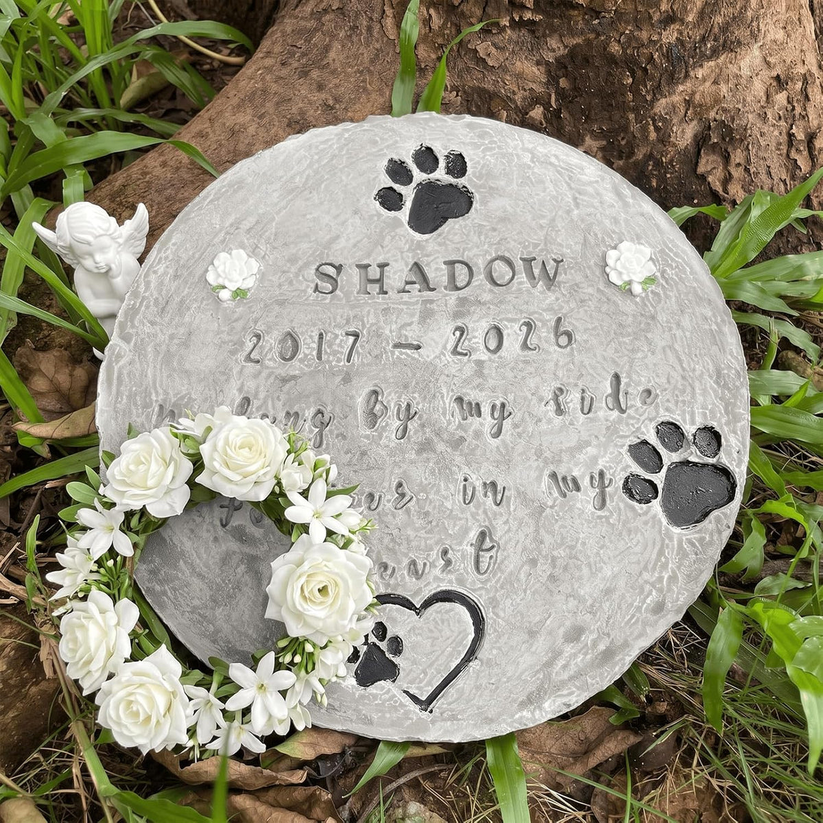 DIY Pet Memorial Stone Mold Dog Memorial Gift for Loss of Dog Sympathy Gift