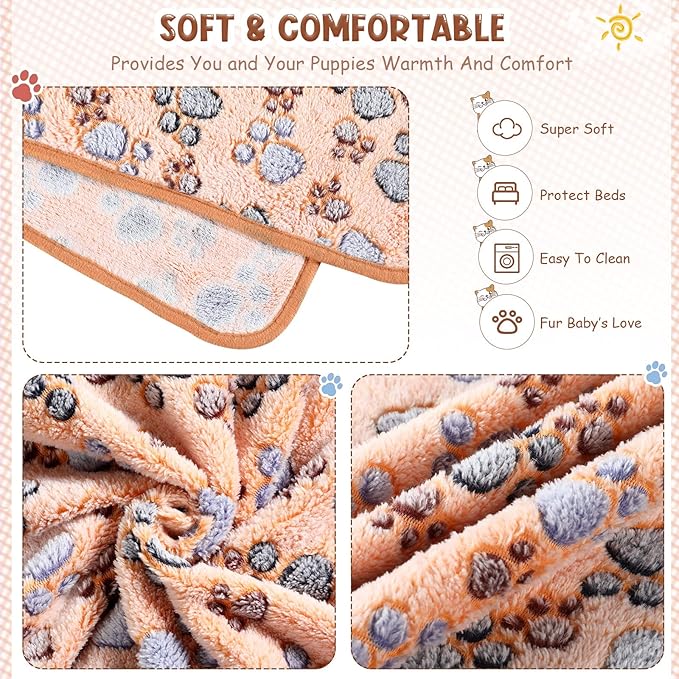 Tegeme 8 Pcs Fleece Dog Blankets - Image 4