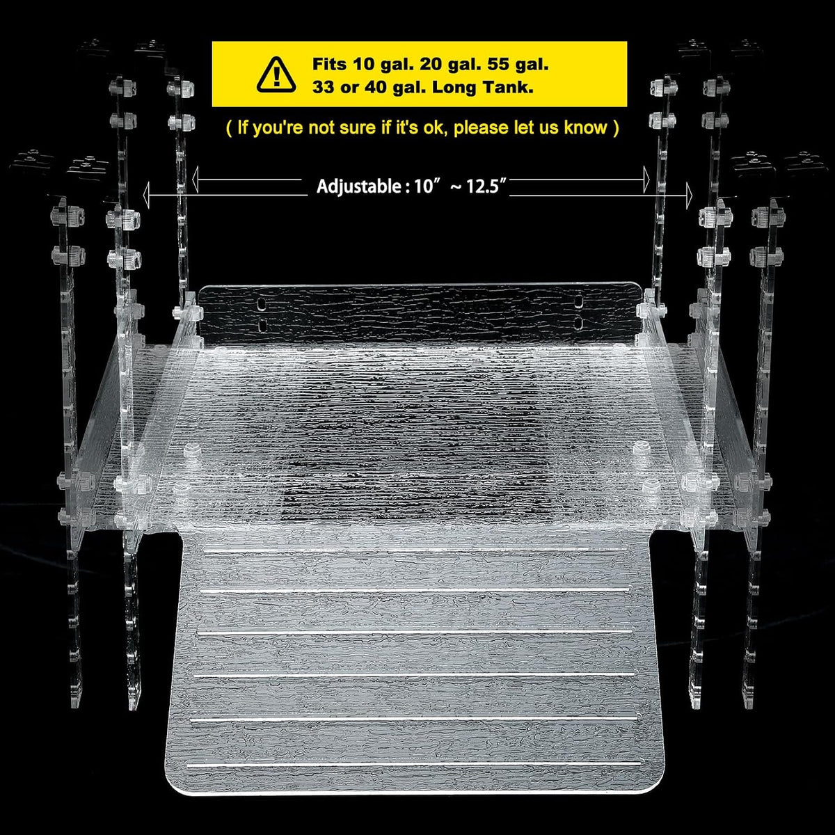 Hanging Floating Turtle Basking Platform Dock for 10/20/55/40 Gal Long Tank