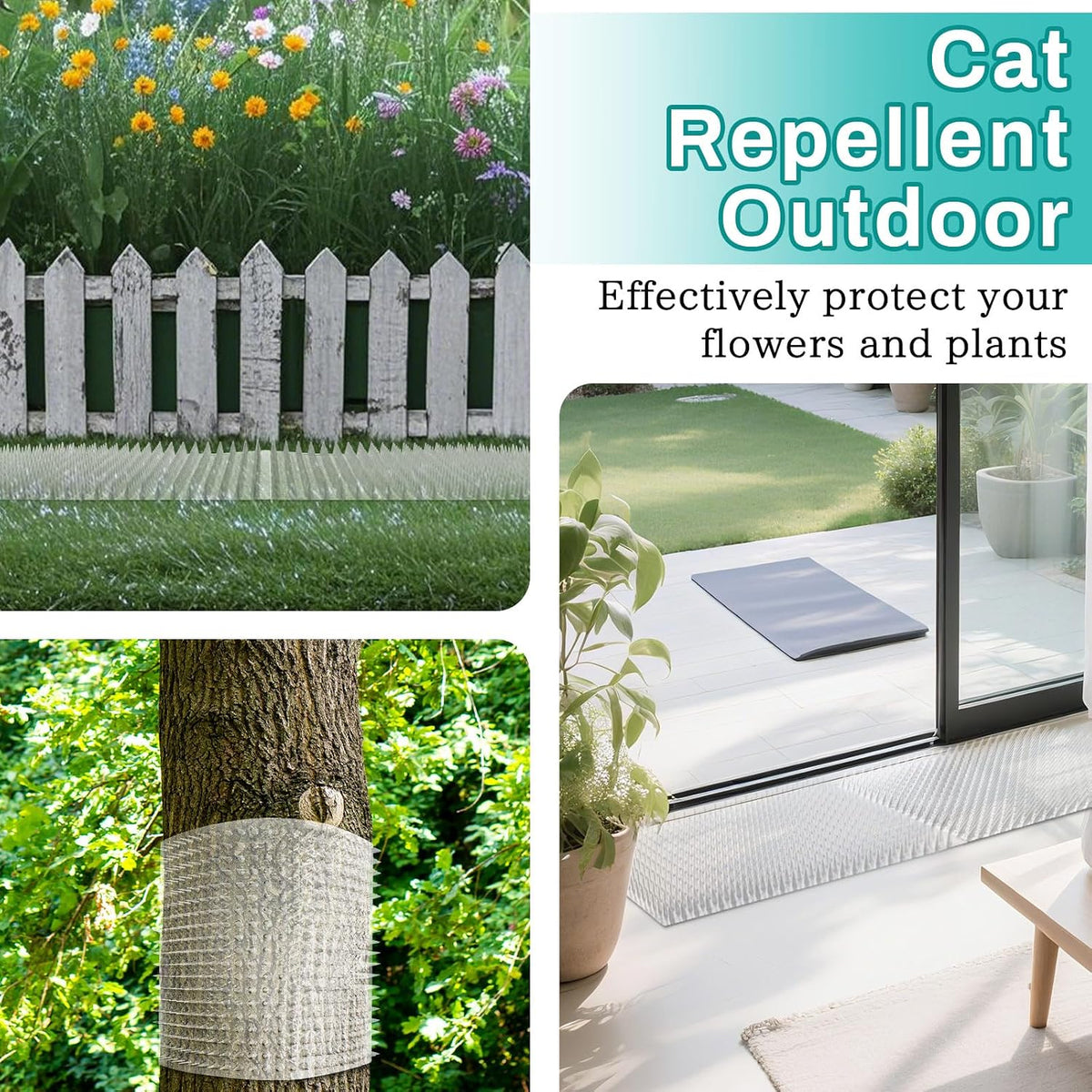 Mardili 10 Pack Scat Mat for Cats with Spikes, Cat Repellent Mat 16x13 Inch