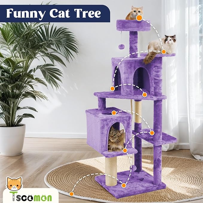 58.5inch Large Cat Tree Tower Condo - Image 3