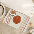 Sun Boho Dog Food Mat for Floors, Absorbent Quick-Dry Pet Feeding Mat, Cat Dog by Unknown