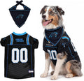 Pets First NFL Carolina Panthers Dog Jersey with Coordinated Tie Bandana Included, Size XX-Large Official NFL Pet Apparel, Breathable Mesh, Durable, Team Logo Design, Dog Sports T-Shirt